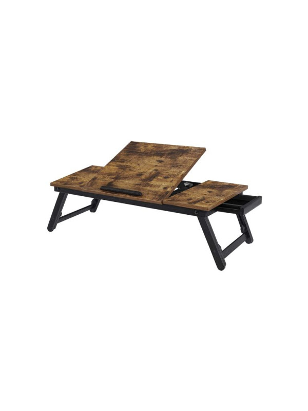 Rustikálny skladací stolík na notebook, 71 x 35 x 23 cm