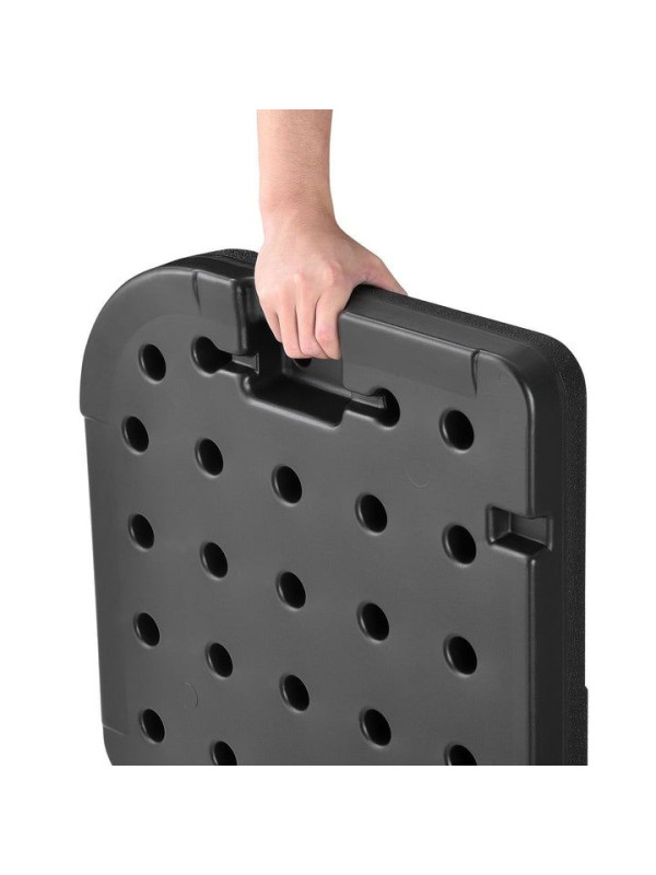 Sada 4 závaží na slnečník, čierne, plastové, 50 x 50 cm