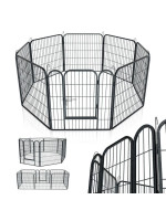 Ohrádka pre šteňatá a malé zvieratá, oceľové, 160x160x60 cm,