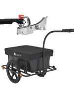 Prepravný príves za bicykel 90 l s plachtou, čierny