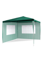 Záhradný párty stan - zelený 3 x 3 m + 2 bočné steny