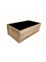 Drevený vyvýšený záhon, 134 x 70 x 42 cm