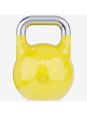 Súťažný kettlebell 16 kg žltý – oceľ, štandardná veľkosť