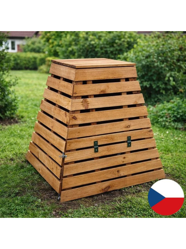 Drevený kompostér pyramída 430 l – česká výroba