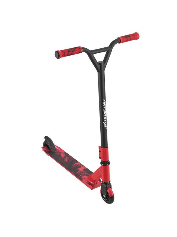 Detský freestyle kolobežka, červená/čierna