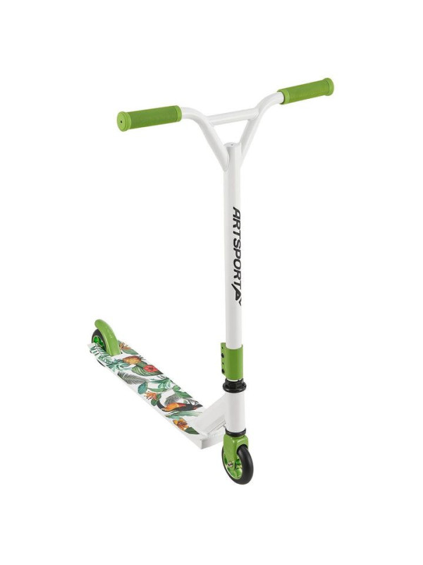 Detský freestyle kolobežka, biela/zelená