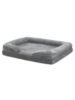 Veľká ortopedická posteľ, sivá, 105 x 82 x 17 cm