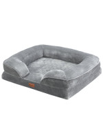 Ortopedická posteľ pre psov a mačky, sivá, 72 x 60 x 17 cm