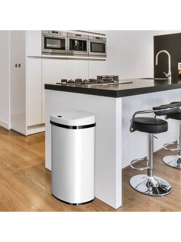 Automatický bezdotykový odpadkový kôš 60 l – biely