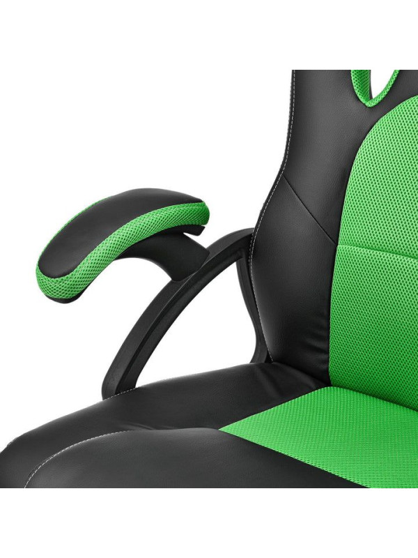 Ergonomická kancelárska stolička, čierna/zelená