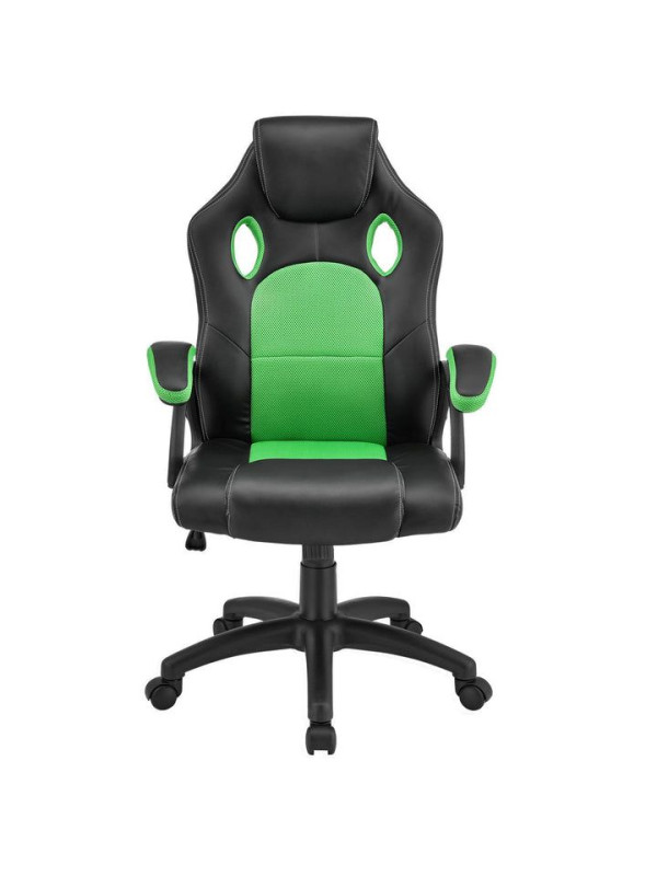 Ergonomická kancelárska stolička, čierna/zelená