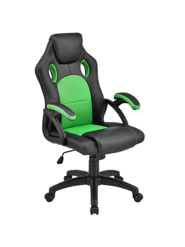 Ergonomická kancelárska stolička, čierna/zelená