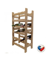 Drevený stojan na víno na 24 fliaš, 44 × 90 × 25 cm, česká