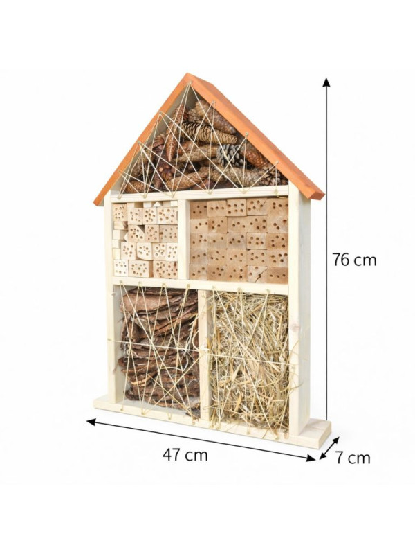 Hotel pre hmyz pre včely a lienky 47×76 cm, česká výroba