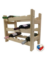 Drevený stojan na víno na 12 fliaš, 44 × 45 × 25 cm