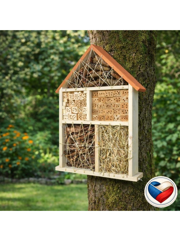 Hotel pre hmyz pre včely a lienky 47×76 cm, česká výroba