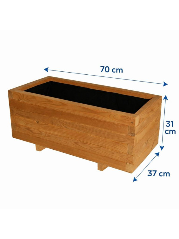 Drevený kvetináč Flor THERMOWOOD 70×37×31 cm, česká výroba