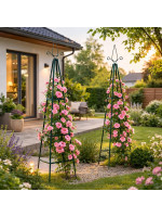 Kovová opora pre popínavé rastliny 195 cm, sada 2 ks