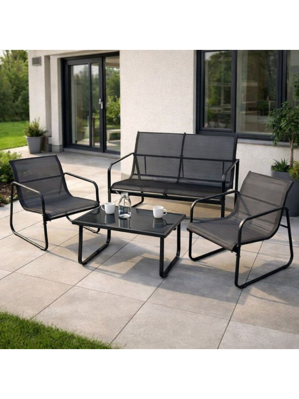 Záhradný set Astoria,4dielny set s oceľovou konštrukciou,