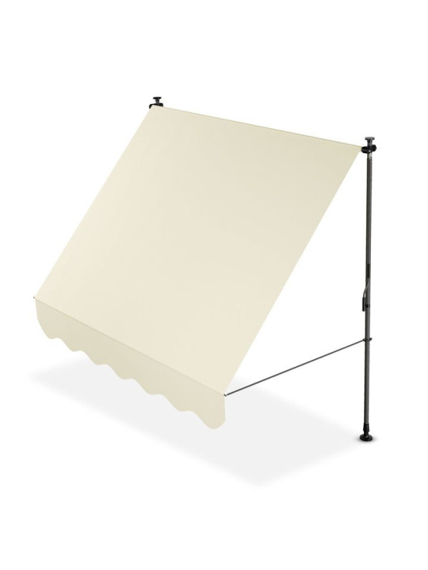 Balkónová markíza 200x120 cm, béžová, výškovo nastaviteľná