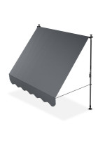 Balkónová markíza 200x120 cm, sivá, výškovo nastaviteľná