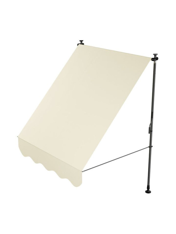 Balkónová markíza 150x120 cm, béžová, výškovo nastaviteľná