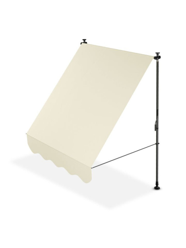 Balkónová markíza 150x120 cm, béžová, výškovo nastaviteľná