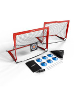 Sada 2 skladacích futbalových bránok 120 × 90 cm, červená