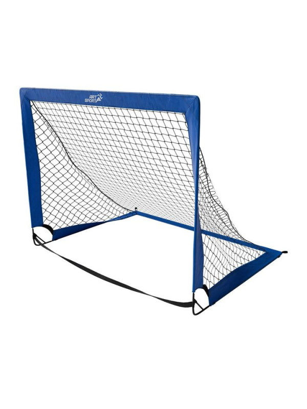 Sada 2 skladacích futbalových bránok 120 × 90 cm, modrá