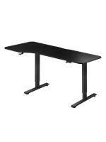 Výškovo nastaviteľný pracovný stôl 160x75 cm, čierny