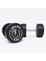 Gorilla Sports Jednoručné činky červeno/biele, 2 x 17,5 kg