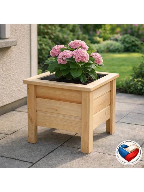 Drevený kvetináč Maceta - 40 x 40 x 37 cm