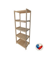 Drevený regál s 5 policami, 173 x 80 x 43 cm