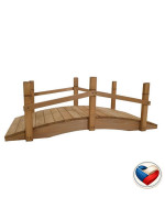 Drevený záhradný mostík s náterom 71×32×27 cm, česká výroba