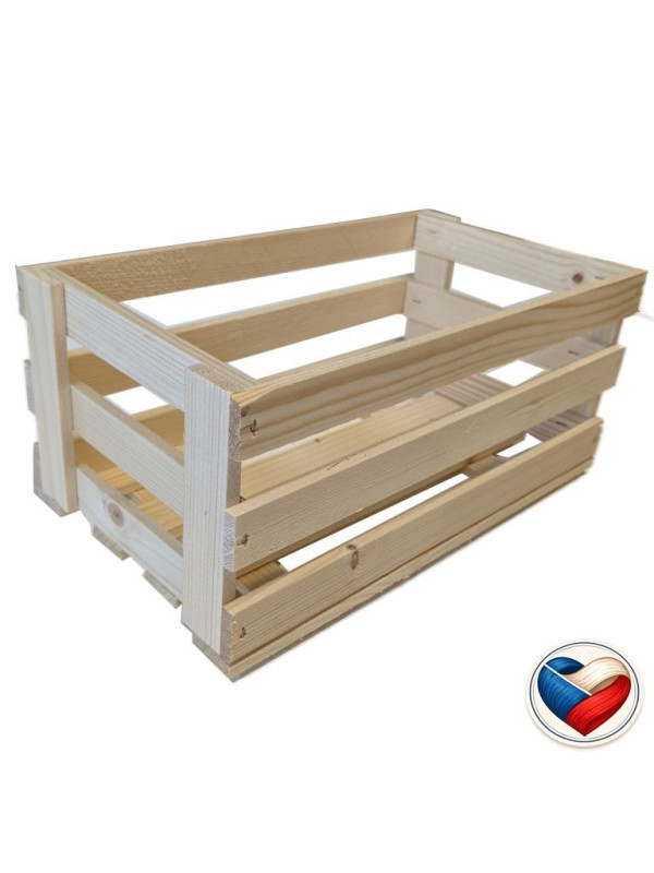 Drevená debnička na ovocie 23×15×8 cm, česká výroba