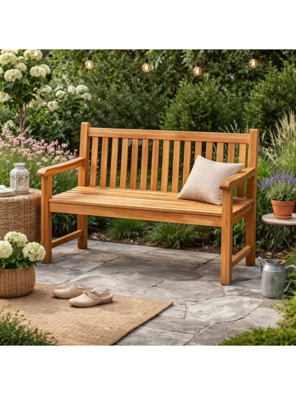 Záhradná lavica DIVERO 2-miestna robustná 120 cm