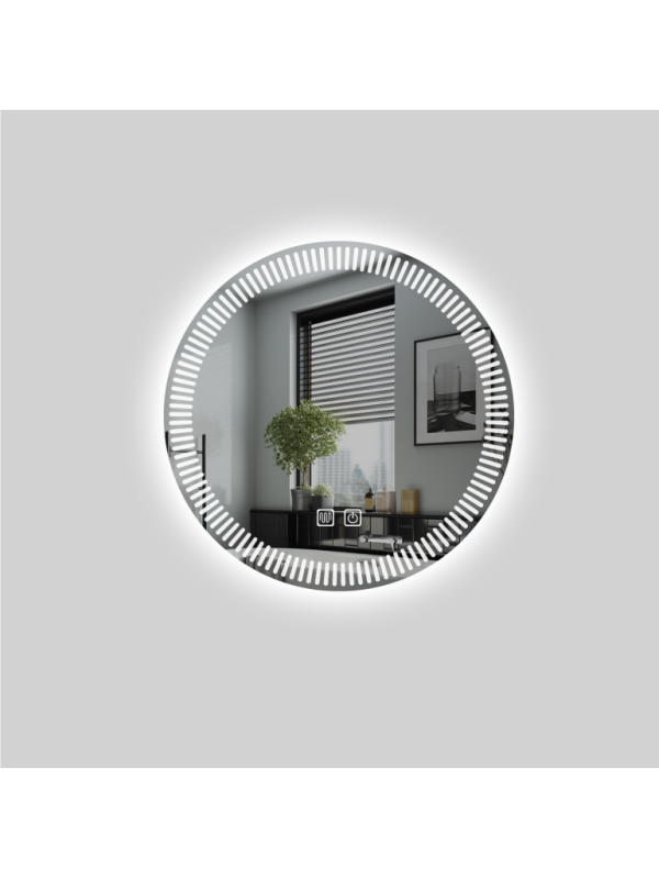 Kruhové LED zrkadlo do kúpeľne Ø70 s odmlžovaním, infinity