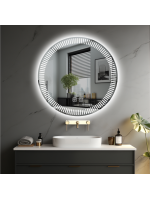 Kruhové LED zrkadlo do kúpeľne Ø70 s odmlžovaním, infinity