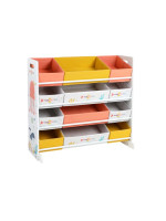 Detský úložný regál s boxami a motívom oceánu, 83 x 38 x 78
