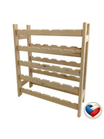 Drevený stojan na víno na 30 fliaš, 64 × 75 × 25 cm, česká