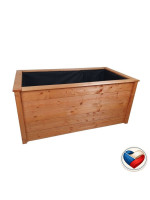Vyvýšený záhon s lazurovou úpravou 156 × 70 × 85 cm, česká
