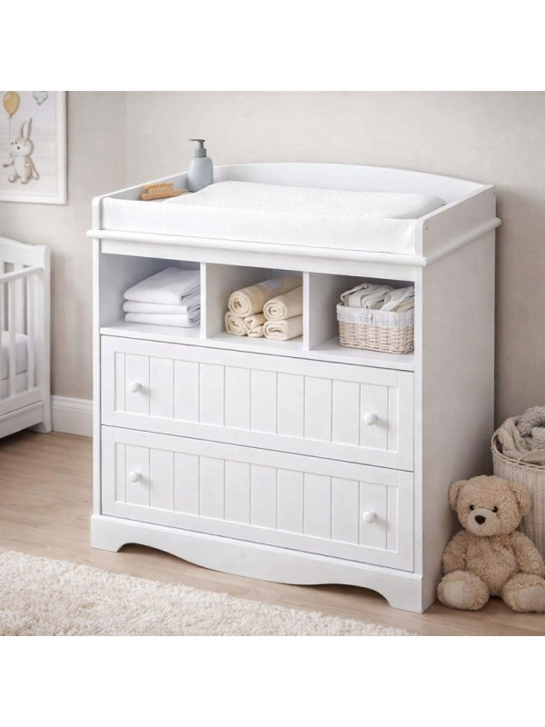 Prebaľovacia komoda vo farbe bielej, 88 cm