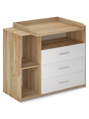 INFANTASTIC Prebaľovací pult, 113 x 53 x 101 cm,biela-sonoma