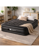 Nafukovacia matrac s pumpou, 197 x 154 x 45 cm, čierna