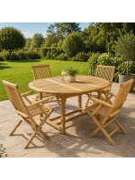 Záhradná súprava - rozťahovací stôl, 4 stoličky
