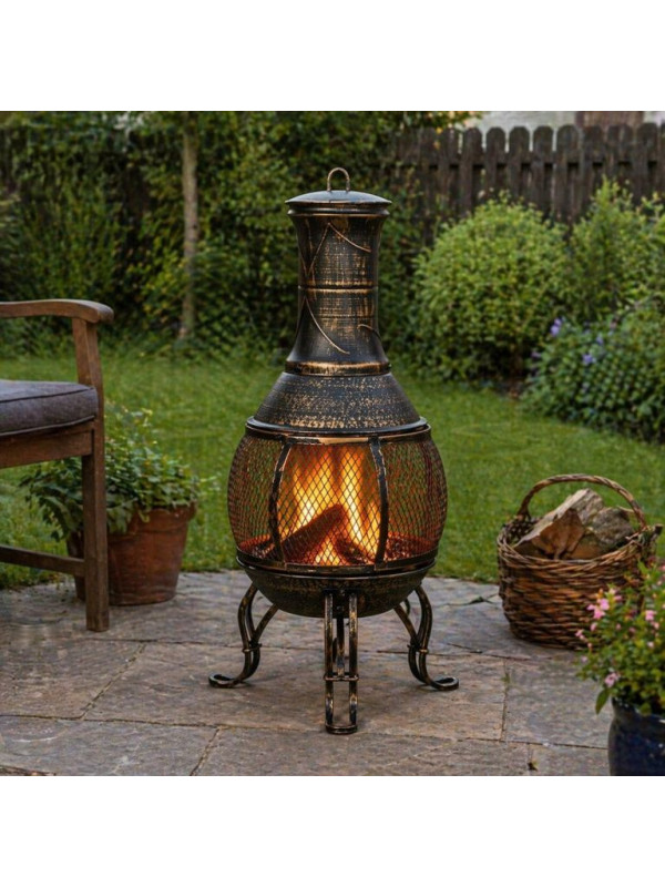 STILISTA terasový krb, 89 cm, bronzový
