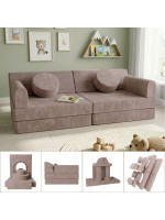 Dizajnová modulárna pohovka pre deti 150 cm, púdrová