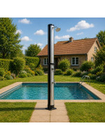 Vonkajšia solárna sprcha 40 l s dažďovou hlavicou a reguláci