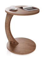 Kruhový odkladací stolík, orech, 38 x 38 x 56 cm