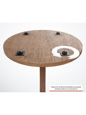 Kruhový odkladací stolík, orech, 38 x 38 x 56 cm